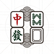 网页麻将官方网站Logo，翡翠绿麻将牌图形与游戏中文标字组合，位于导航栏左上方
